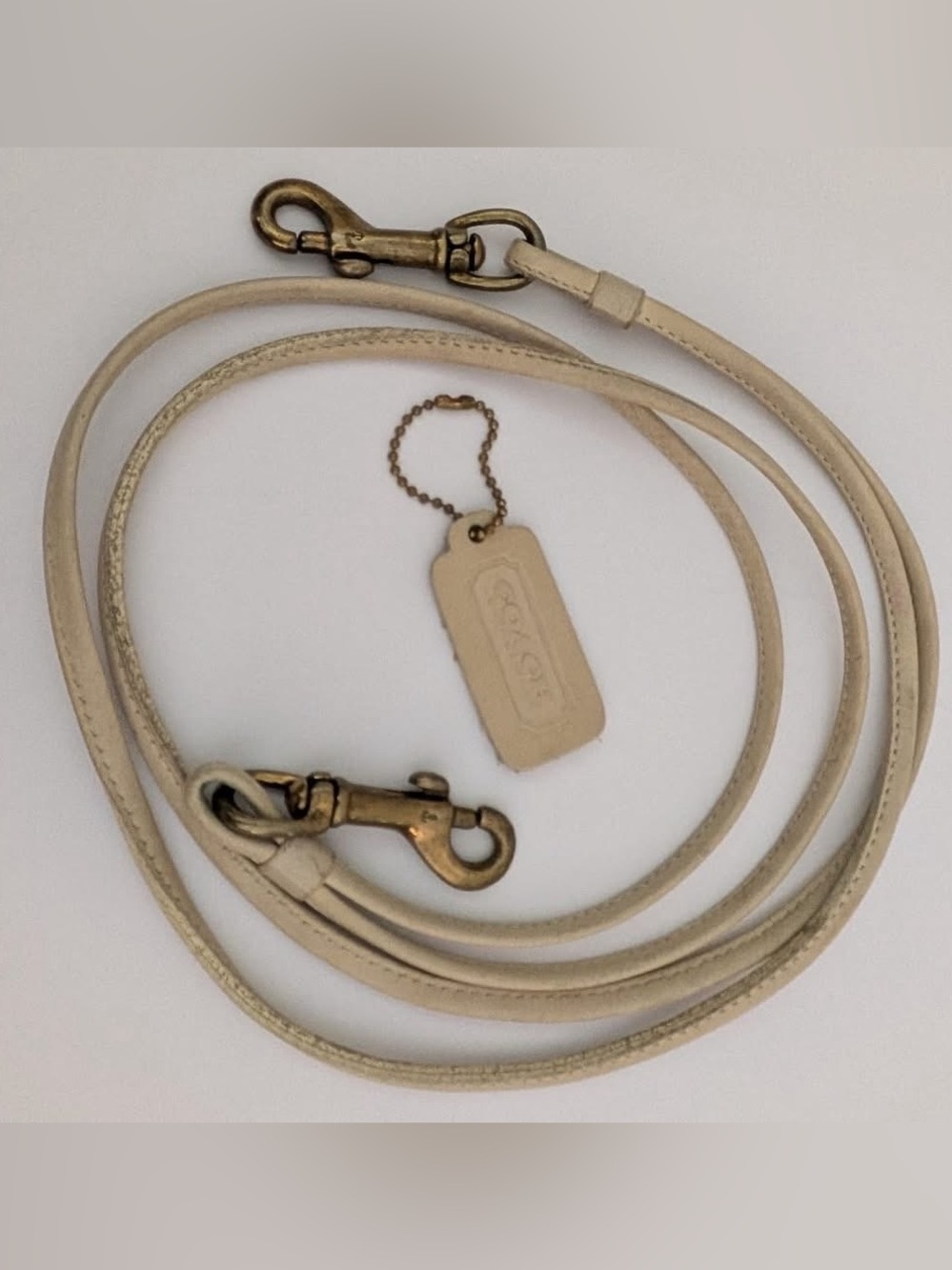Coach Vintage Coach Replacement Leather Crossbody Strap (Bone)
